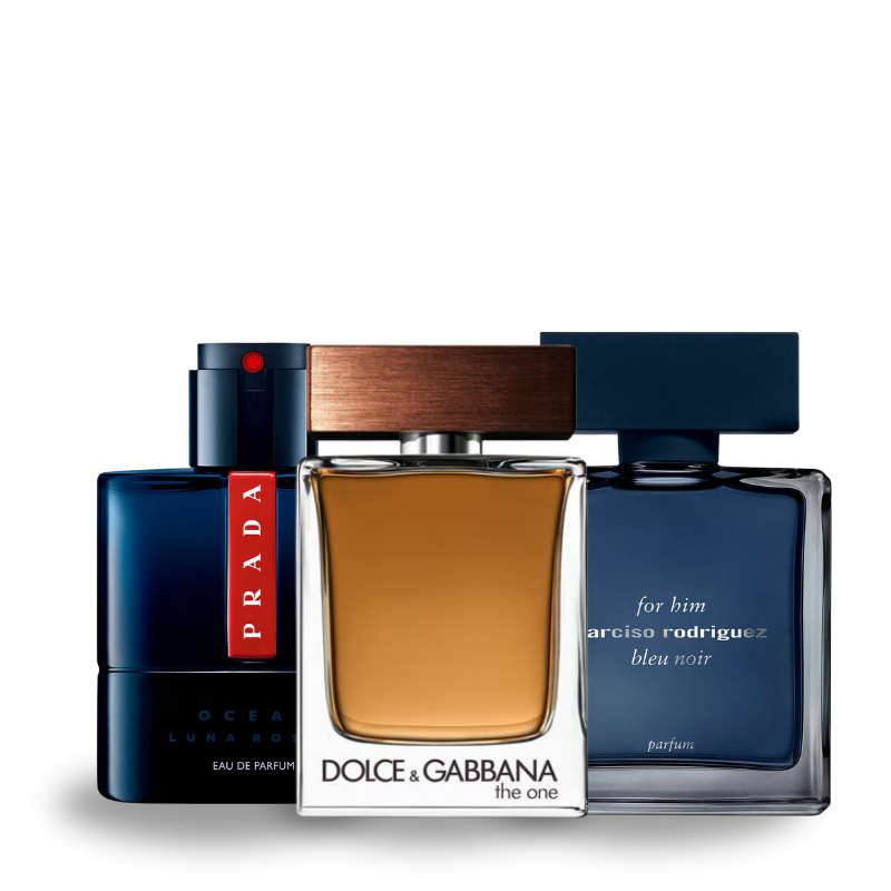Zestaw 3 perfum: Prada Luna, Dolce Gabanna The One e Narciso Rodriguez Bleu Noir 100ml