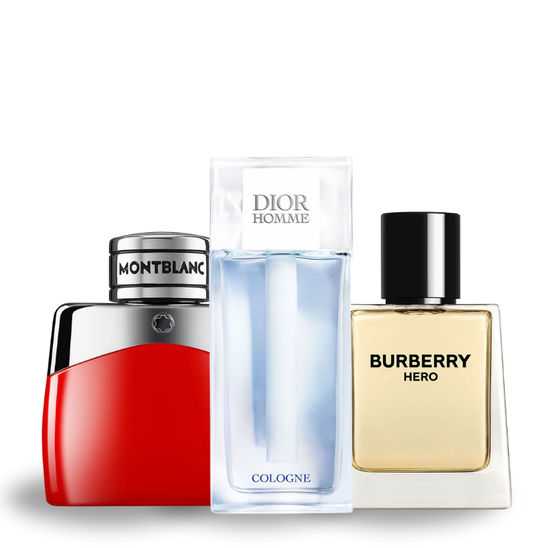 Zestaw 3 perfum: Montblanc Legend Red, Dior Homme Cologne e Burberry Hero 100ml
